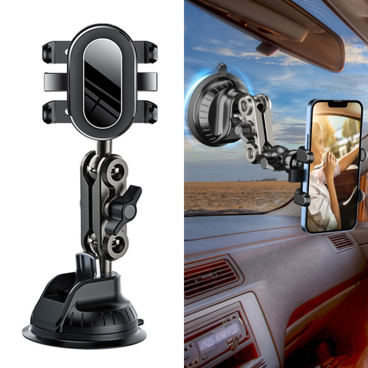 Car Universal Overhead Camera Suction Cup Phone Holder, Short Style, without Bluetooth Remote Control