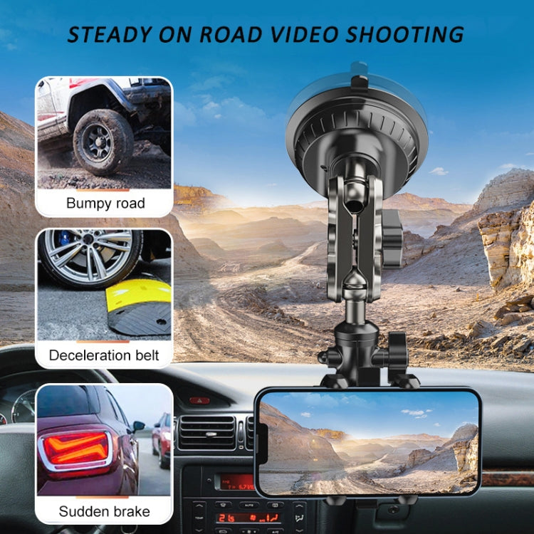 Car Universal Overhead Camera Suction Cup Phone Holder, Short Style, without Bluetooth Remote Control