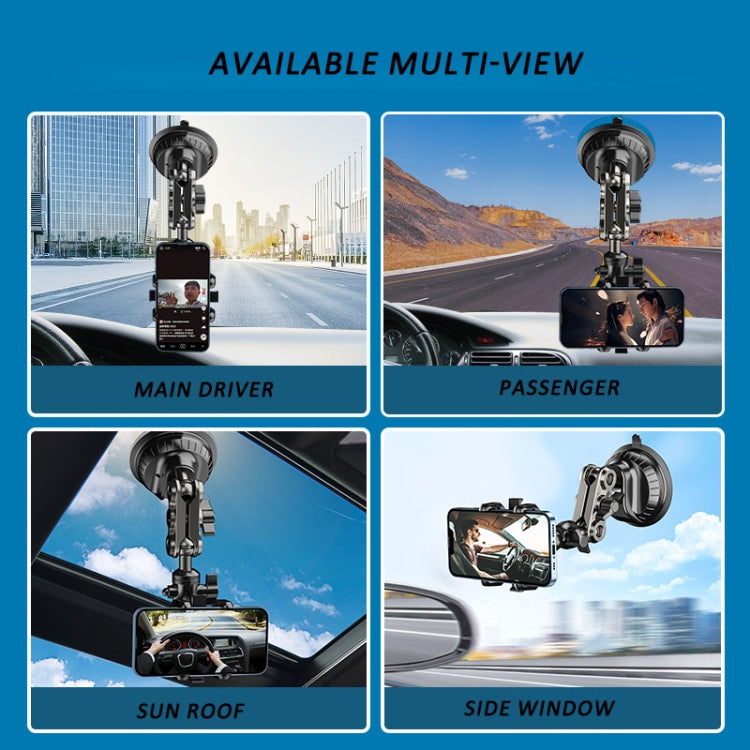 Car Universal Overhead Camera Suction Cup Phone Holder, Short Style, without Bluetooth Remote Control