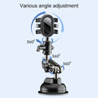 Car Universal Overhead Camera Suction Cup Phone Holder, Short Style with Bluetooth Remote Control, with Bluetooth Remote Control