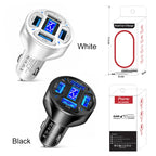 WGS-G36 3.1A 4 in 1 Digital Display Car Charger with Voltmeter, WGS-G36