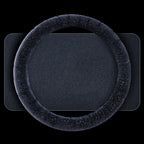 Round Style Car Universal Self Heating Plush Warm Anti-skid Steering Wheel Cover, Diameter: 38cm, Round Style