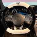D Style Car Universal Camellia Pattern Plush Warm Anti-skid Steering Wheel Cover, Diameter: 38cm, D Style