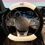 D Style Car Universal Camellia Pattern Plush Warm Anti-skid Steering Wheel Cover, Diameter: 38cm, D Style