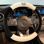 D Style Car Universal Camellia Pattern Plush Warm Anti-skid Steering Wheel Cover, Diameter: 38cm, D Style
