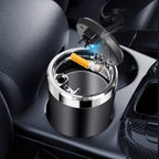 BY-1091 Car Press Style Metal Liner Ashtray with LED Light