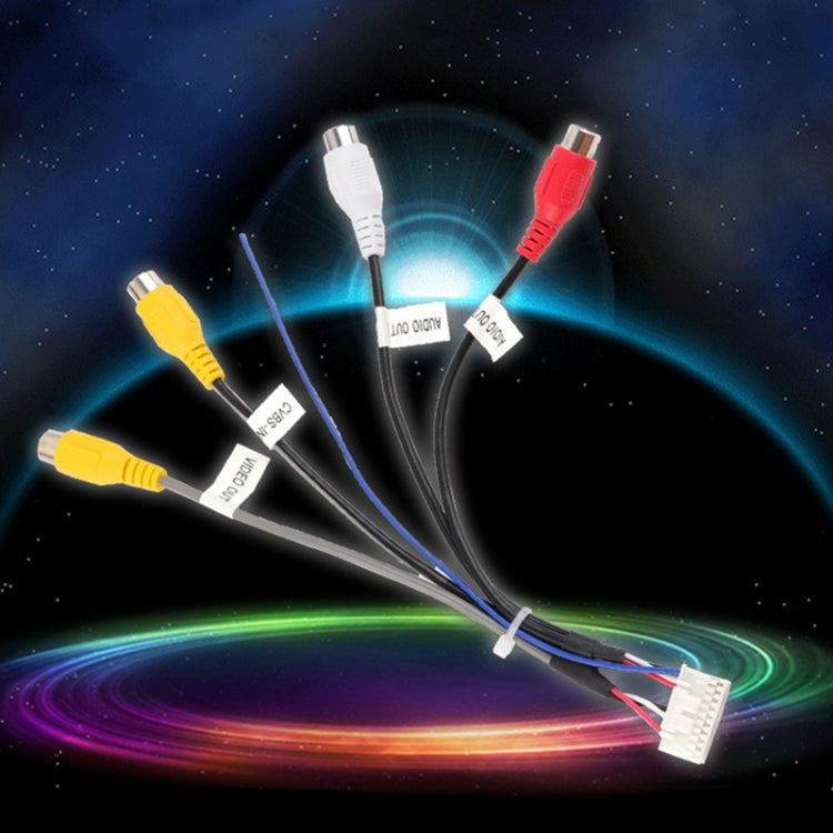 Palminfo Male Android Navigation 20-pin Plug RCA Video Audio Cable, Male Audio Cable