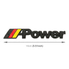 Car Germany Flag Style Power Metal Personalized Decorative Stickers, Size: 14x3x0.3cm, Germany Flag Style Power