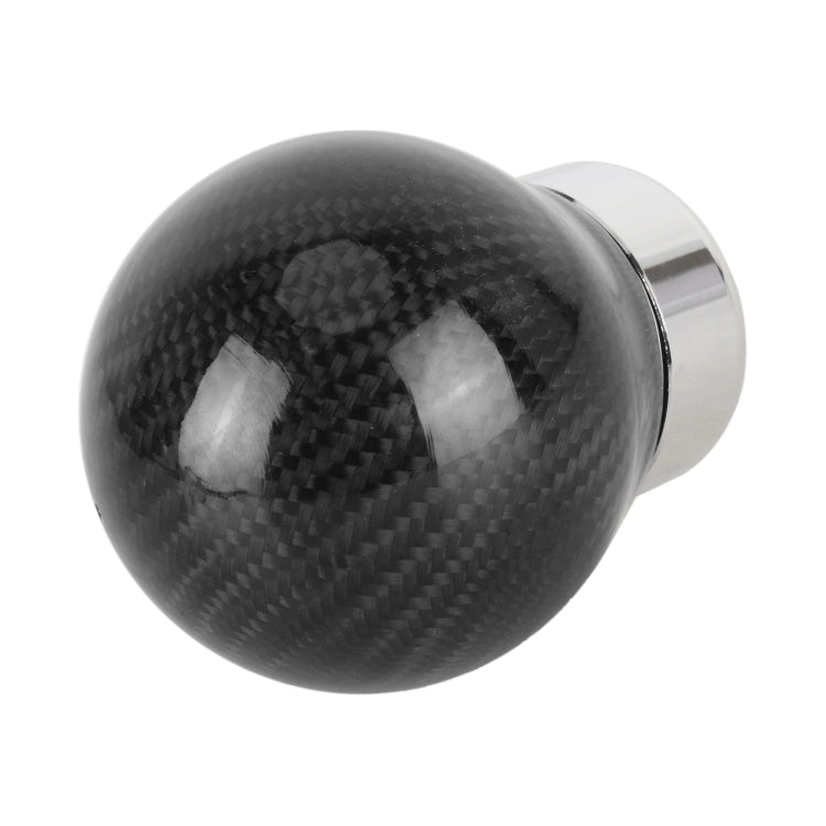 Car Carbon Fiber Pattern Gear Shift Knob Round Modified Gear Shift Head