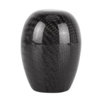 Car Carbon Fiber Pattern Gear Shift Knob Short Style Duck Egg Type Automatic Gear Head