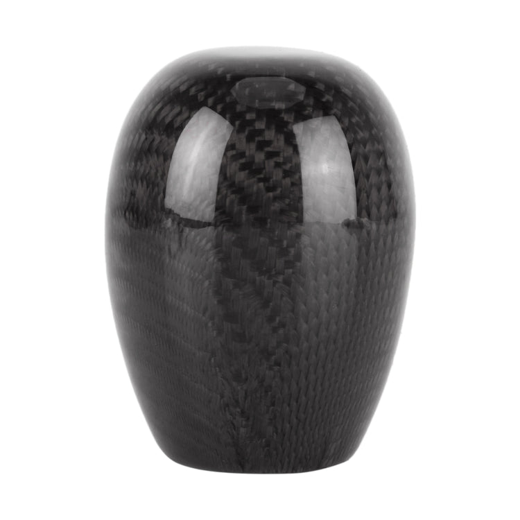 Car Carbon Fiber Pattern Gear Shift Knob Short Style Duck Egg Type Automatic Gear Head