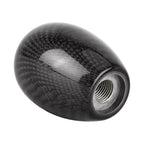 Car Carbon Fiber Pattern Gear Shift Knob Short Style Duck Egg Type Automatic Gear Head