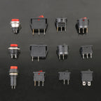 50pcs Universal Power Switch Button Assortment Kit