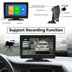 P702D 7 inch Portable Touch Display Wireless Car Navigator Dual-lens Smart Driving Recorder, P702D