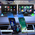 P702D 7 inch Portable Touch Display Wireless Car Navigator Dual-lens Smart Driving Recorder, P702D