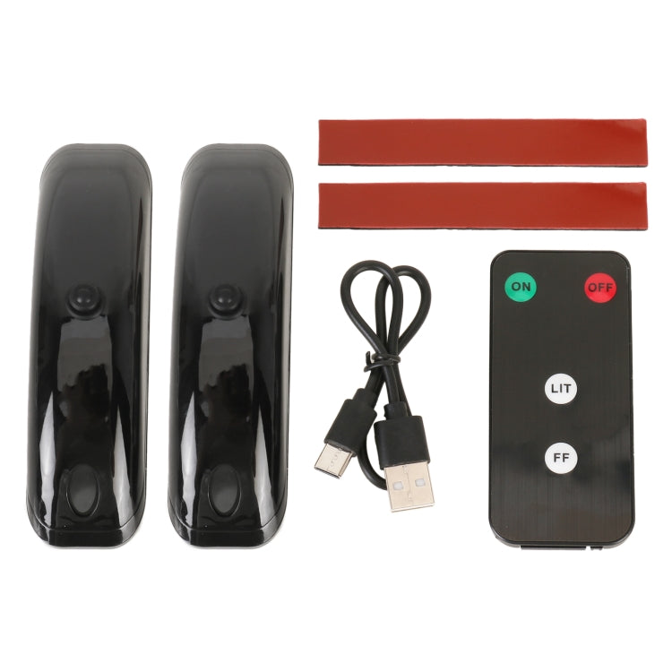 H901 2pcs Car Remote Pilot Light Warning Light Dual Flash Light, 2pcs