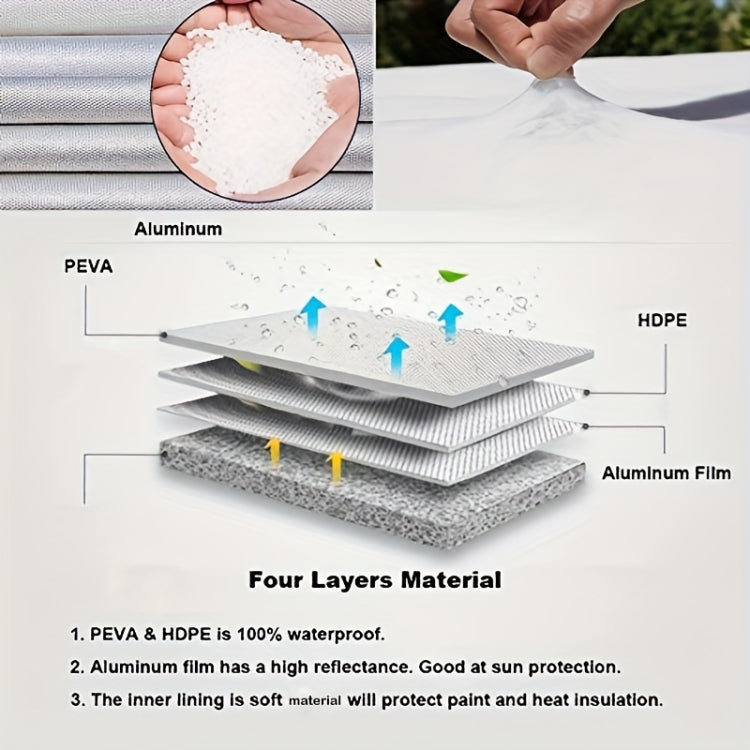 4pcs / Set Car Tire 420D Oxford Cloth Protective Cover, Diameter: 60-66cm, Width: 30cm, 60-66cm