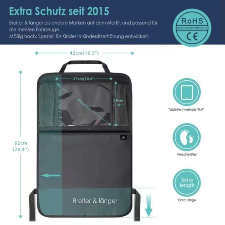 Car Rear Seat Oxford Cloth Storage Bag Car Seat Back Anti-kick Pad, Car Seat Back Anti-kick Pad