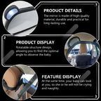 Car Baby Auxiliary Viewing Mirror with LED Remote Control Light + USB Charging