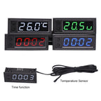 3 in 1 DC5-50V Car High-precision Electronic LED Luminous Clock + Thermometer + Voltmeter, 3 in 1 DC5-50V Green, 3 in 1 DC5-50V Blue, 3 in 1 DC5-50V Red, 3 in 1 DC5-50V 3 in 1 DC5-50V