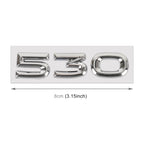 Car Number 530 Metal Personalized Decorative Stickers, Size: 8 x 2.5 x 0.5cm, Number 530