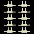 10pcs/Bag Car Dual T Type Wiper Spray Nozzle Water Pipe Connection Tube, C422