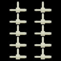 10pcs/Bag Car T Type Wiper Spray Nozzle Water Pipe Connection Tube, C440