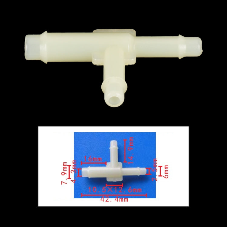10pcs/Bag Car T Type Wiper Spray Nozzle Water Pipe Connection Tube, C440