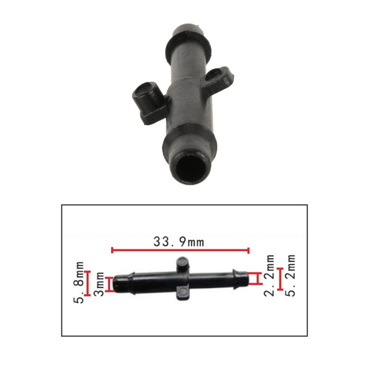 10pcs/Bag Car Straight Type Wiper Spray Nozzle Water Pipe Connection Tube, C447