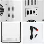 8L 37-48W Tempered Glass Panel Car / Home Mini Refrigerator, EU Plug, 8L, EU Plug (Gold), 8L, EU Plug (Silver)