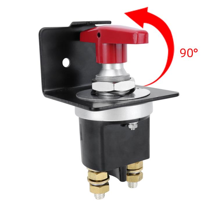 300A High Current Silver-plated Copper 12V-36V Battery Cut Off Switch with Red Handle Isolator & Lock-Out Plate, CP-5318