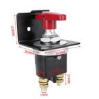 300A High Current Silver-plated Copper 12V-36V Battery Cut Off Switch with Red Handle Isolator & Lock-Out Plate, CP-5318