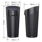 SHUNWEI SD-1612 Car Trash Can Portable Soft Cup-Shaped Waste Bin for Vehicles, SD-1612 (Black), SD-1612 (Silver)