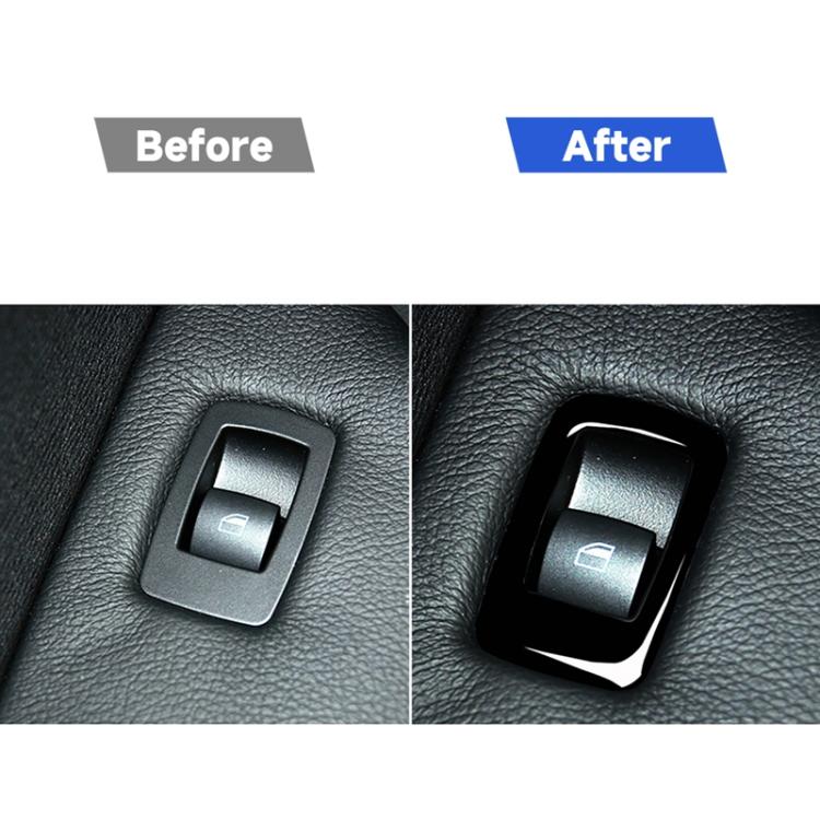 Car Left Drive Window Lift Panel + Start Button Decorative Sticker for BMW X5 E70 2008-2013 / X6 E71 2009-2014, Window Lift Panel, Left