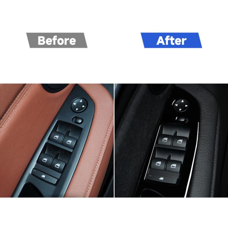 Car Left Drive Window Lift Panel + Start Button Decorative Sticker for BMW X5 E70 2008-2013 / X6 E71 2009-2014, Window Lift Panel, Left, Basic Version
