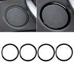 4pcs / Set Car Door Horn Ring Decorative Sticker for BMW X5 E70 2008-2013 / X6 E71 2009-2014, Left and Right Drive Universal, Door Horn Ring 4pcs