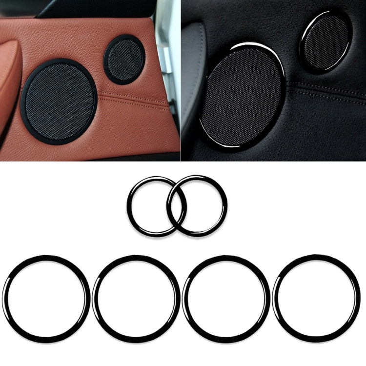 6pcs / Set Car Door Horn Ring Decorative Sticker for BMW X5 E70 2008-2013 / X6 E71 2009-2014, Left and Right Drive Universal, Door Horn Ring 6pcs