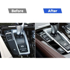Car Left Drive Gear Panel Single Key Decorative Sticker for BMW Series 5 F10 2011-2017, For Series 5 F10 Single Key, Left Drive
