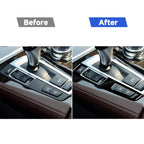 Car Left Drive Gear Panel Double Key Decorative Sticker for BMW Series 5 F10 2011-2017, For Series 5 F10 Double Key, Left Drive