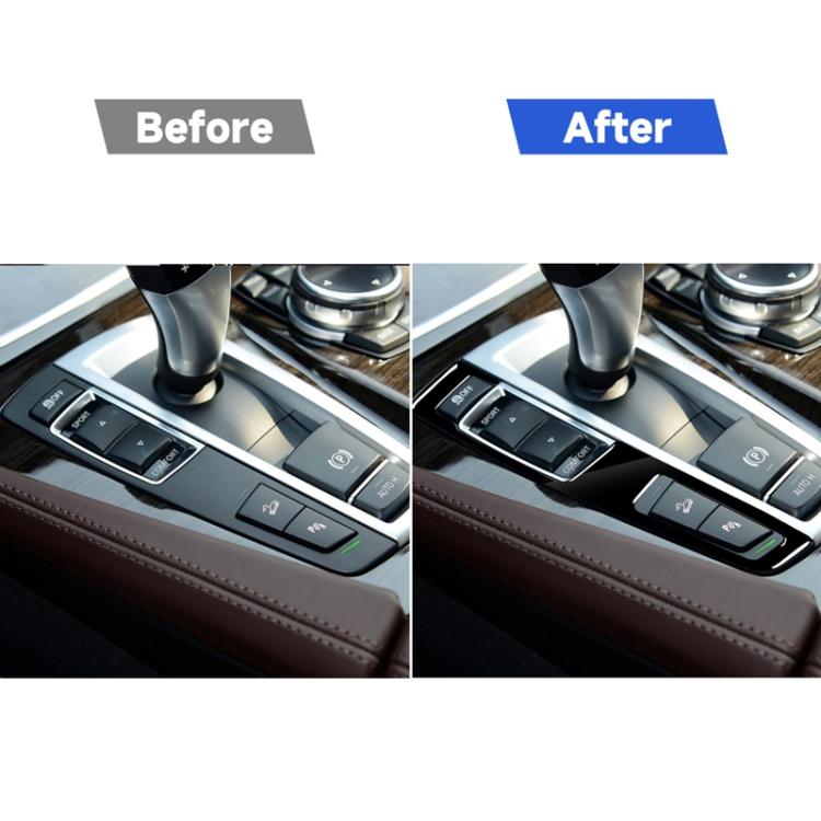 Car Left Drive Gear Panel Double Key Decorative Sticker for BMW Series 5 F10 2011-2017, For Series 5 F10 Double Key, Left Drive