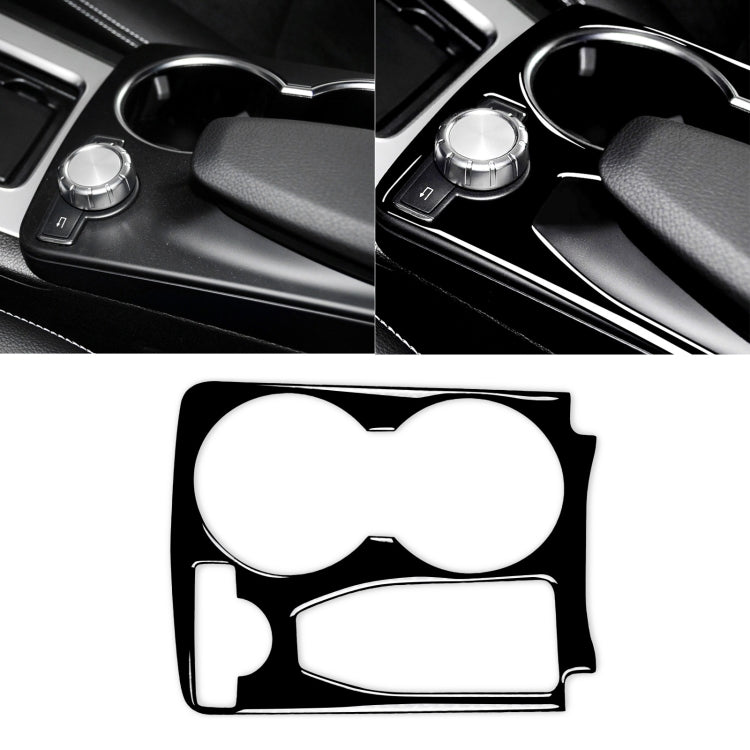 Car Left Drive Central Armrest Box Cup Holder Frame Decorative Sticker For Mercedes-Benz GLK 2008-2015, For GLE 2015-2018, Cup Holder Frame, Left Drive