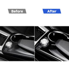 Car Left Drive Central Armrest Box Cup Holder Frame Decorative Sticker For Mercedes-Benz GLK 2008-2015, For GLE 2015-2018, Cup Holder Frame, Left Drive