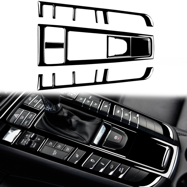 For Porsche Macan 2014-2021 Car Gear Panel Decorative Sticker 5pcs / Set, Left and Right Drive Universal, For Macan 2014-2021, Gear Panel Set