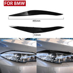 Pair Car Lamp Eyebrow Soft Decorative Sticker for BMW 5 Series F10 2010-2013, For BMW 5 Series F10 2010-2013