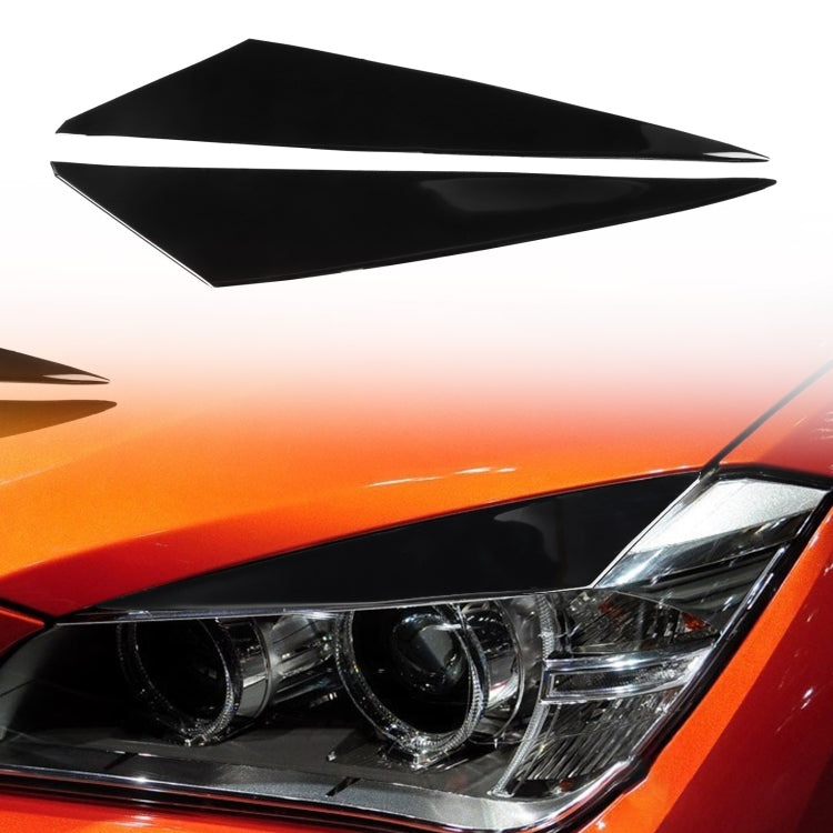 Pair Car Lamp Eyebrow Soft Decorative Sticker for BMW X1 E842 2009-2014, For BMW X1 E842 2009-2014