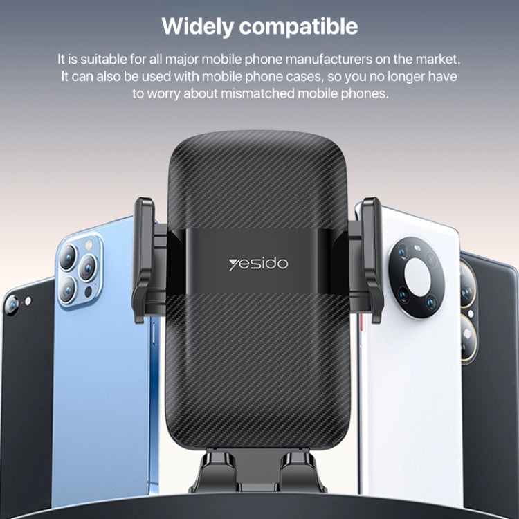 Yesido C175 Mini Suction Cup Type Mechanical Phone Clip Car Holder, C175