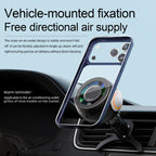 FC19 4 in 1 Multi-functional Car Air Outlet Magnetic Phone Holder Cooling Fan