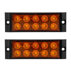 2pcs Car / Truck 10LEDs Side Marker Indicator Lights Bulb Lamp, MK-017(Orange), MK-017 (Red), MK-017 (White)