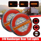4 inch 24V Truck LED Flowing Water Taillight, 24V
