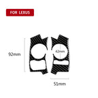 Car Carbon Fiber Steering Wheel Button Decorative Sticker for Lexus IS250 NX200 200t 300h 2013-2020, A Style, Steering Wheel Button A Style